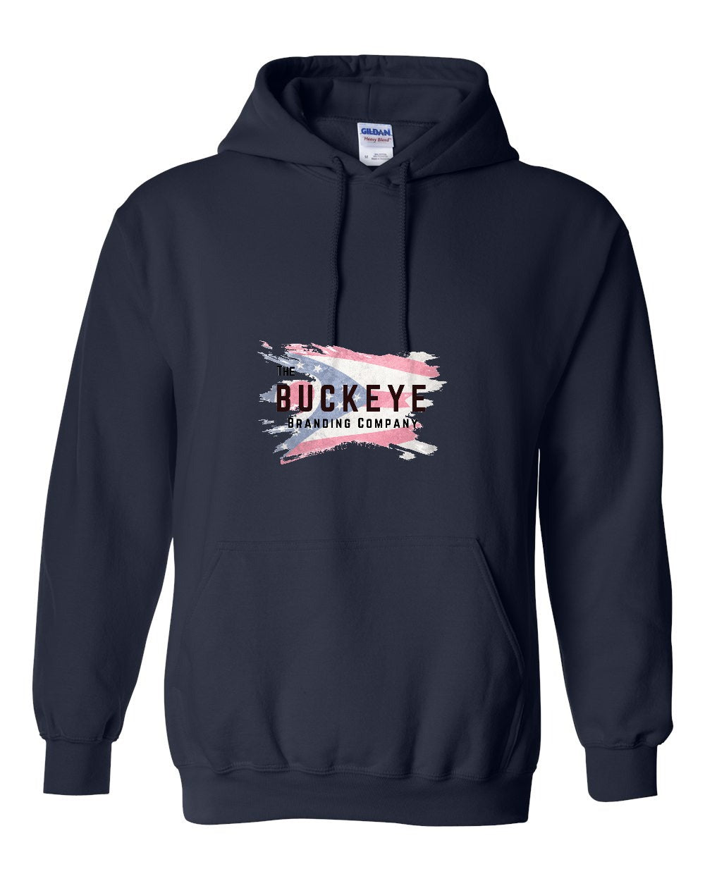 Gildan Heavy Blend Midweight Hoodie in Navy with custom logo