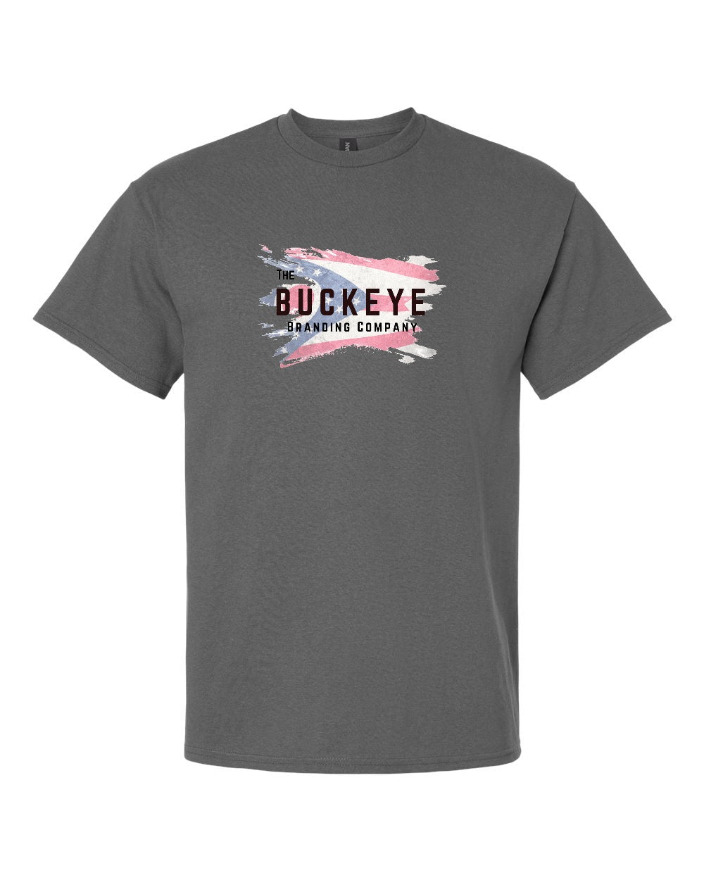 Gildan Ultra Cotton Heavyweight Tee in Charcoal with custom logo