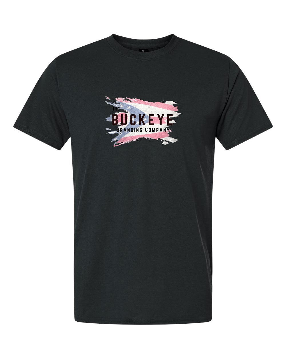 Gildan Performance Moisture-Wicking Tee in Black with custom logo