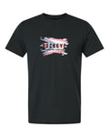 Gildan Performance Moisture-Wicking Tee in Black with custom logo