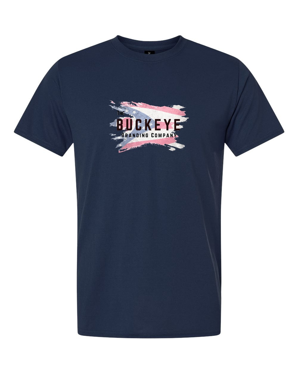 Gildan Performance Moisture-Wicking Tee in Navy with custom logo