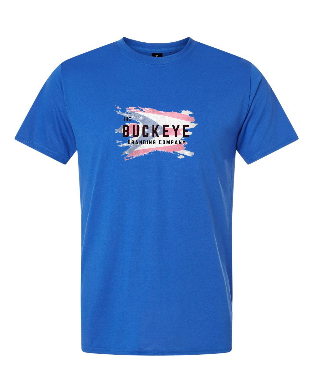 Gildan Performance Moisture-Wicking Tee in Royal with custom logo