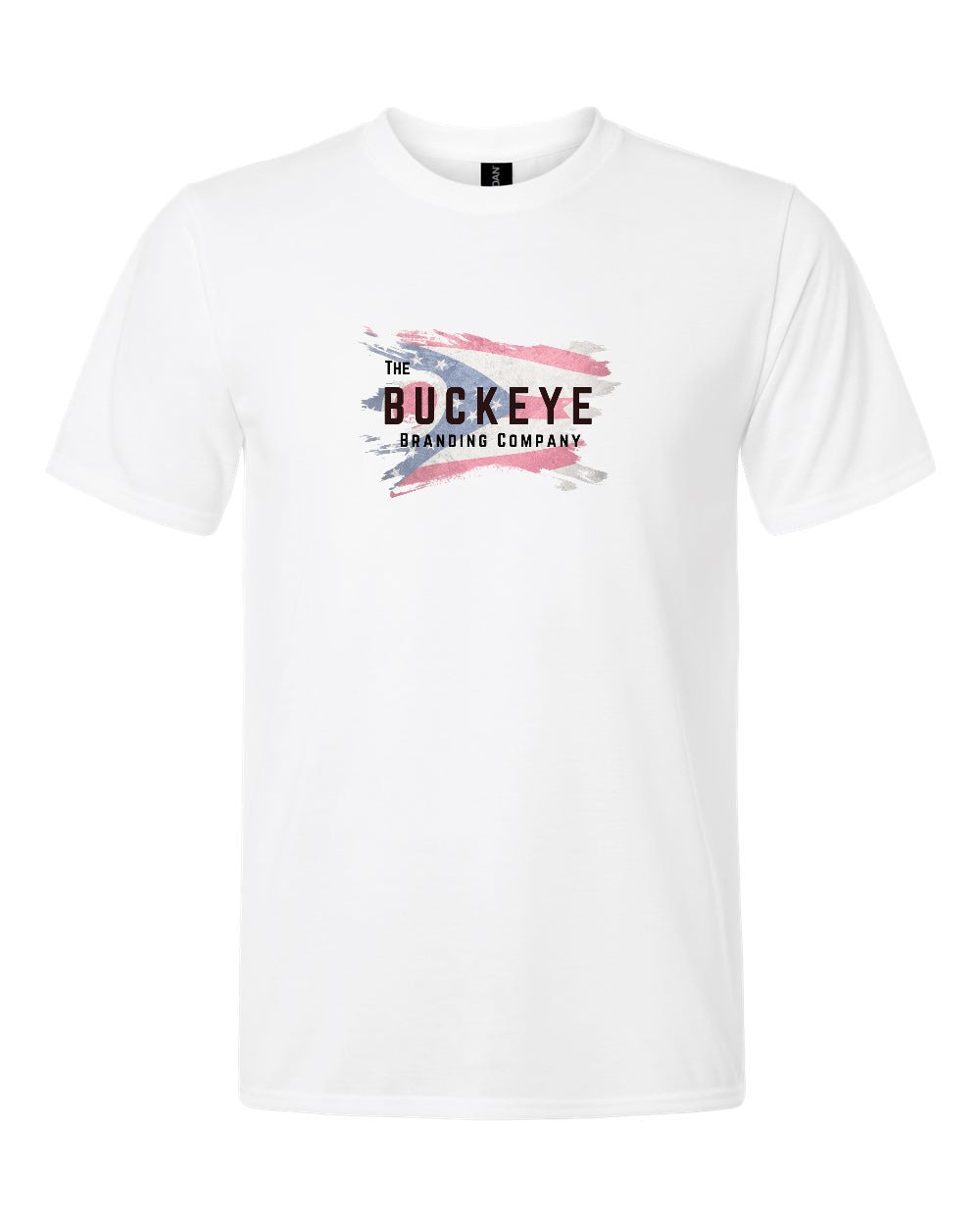 Gildan Performance Moisture-Wicking Tee in White with custom logo