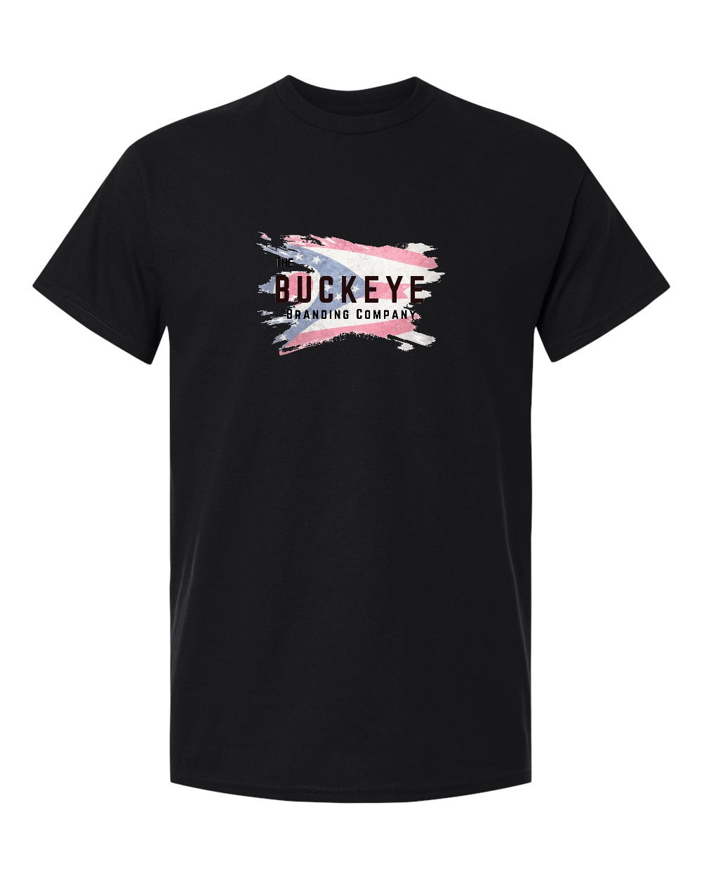 Gildan Heavy Cotton Tee in Black with custom logo