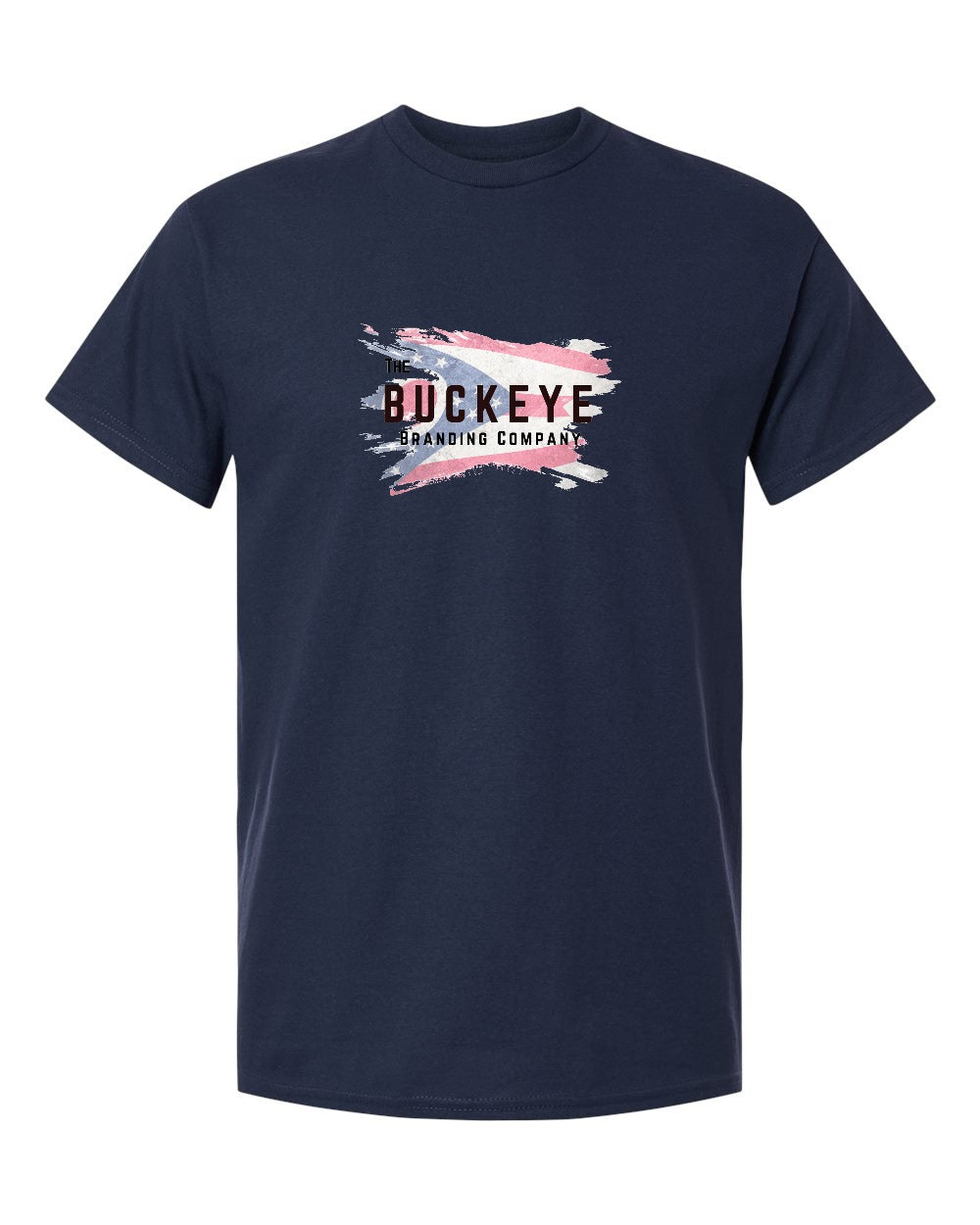 Gildan Heavy Cotton Tee in Navy with custom logo