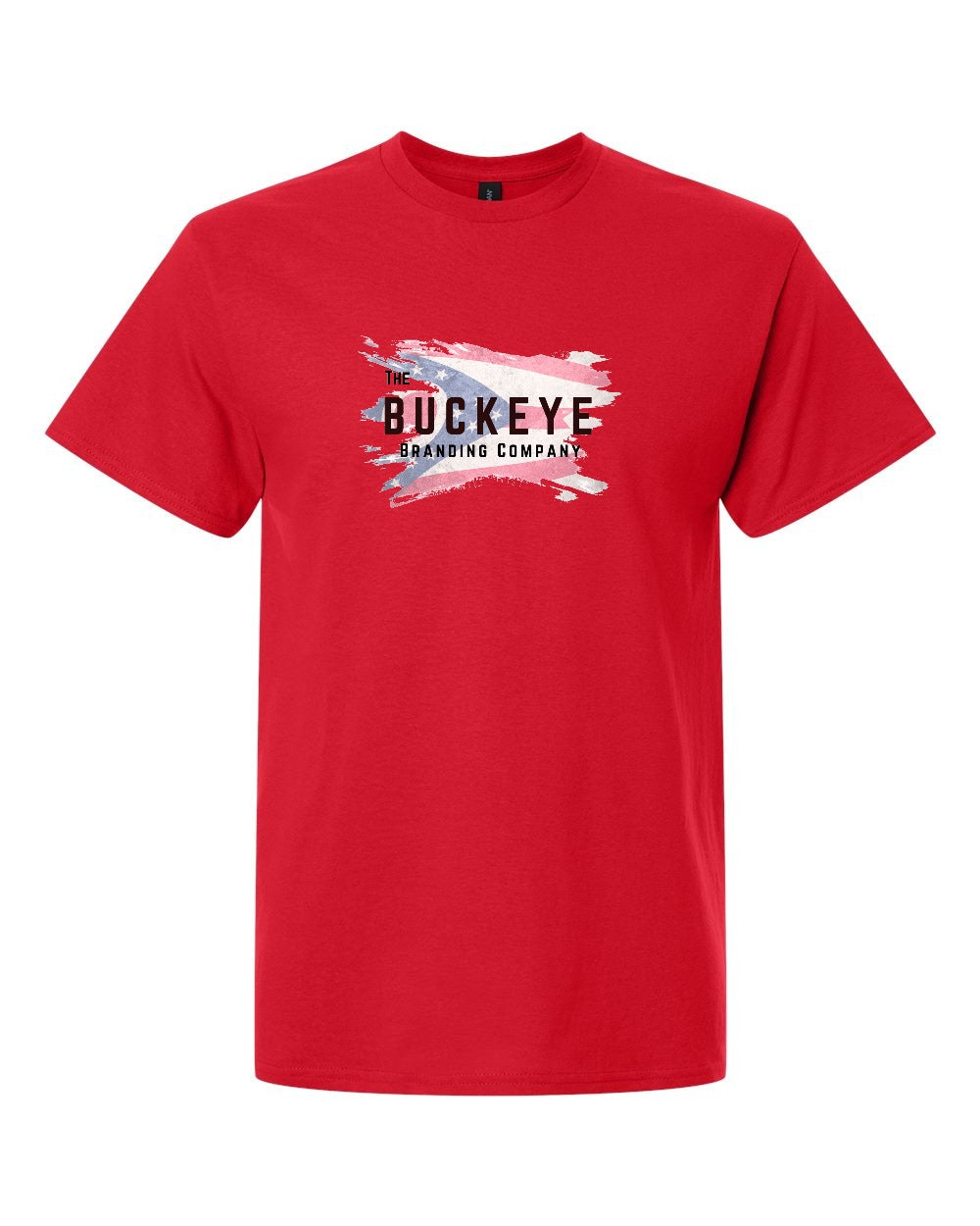 Gildan Heavy Cotton Tee in Red with custom logo