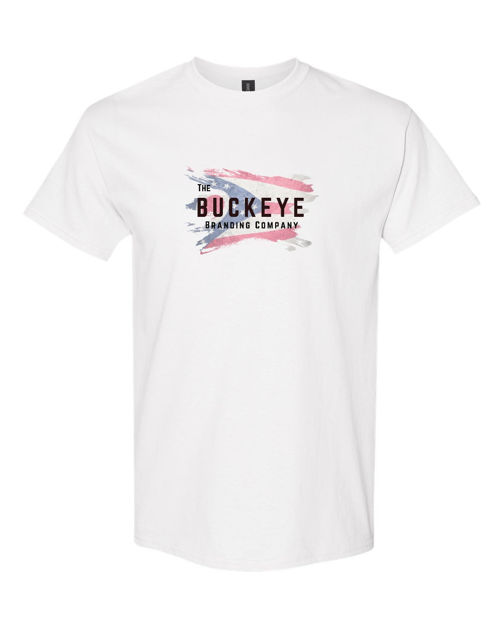Gildan Heavy Cotton Tee in White with custom logo