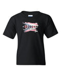 Gildan Youth Heavy Cotton Tee in Black with custom logo