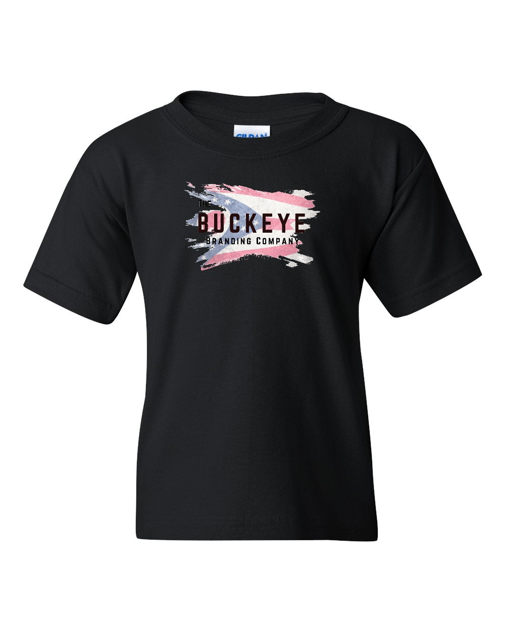 Gildan Youth Heavy Cotton Tee in Black with custom logo