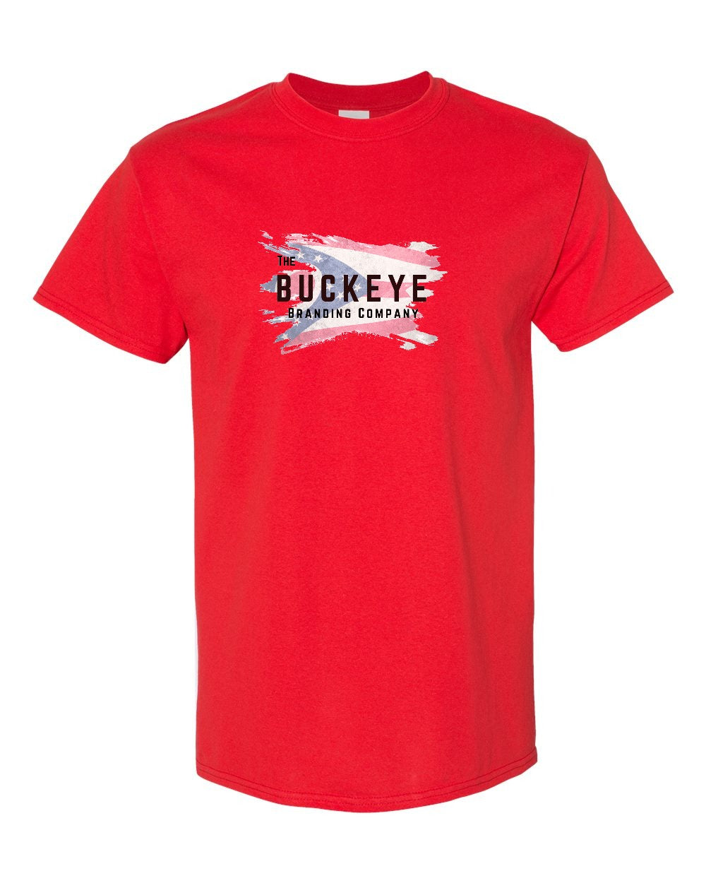 Gildan Youth Heavy Cotton Tee in Red with custom logo