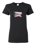 Gildan Heavy Cotton Women's Tee in Black with custom logo