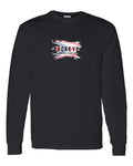 Gildan Heavy Cotton Long Sleeve in Black with custom logo