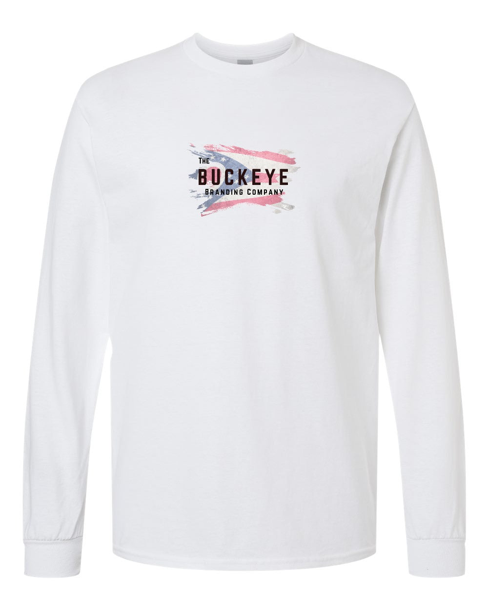 Gildan Heavy Cotton Long Sleeve in White with custom logo