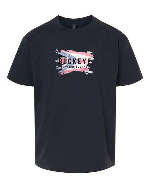 Gildan Youth Softstyle Tee in Black with custom logo