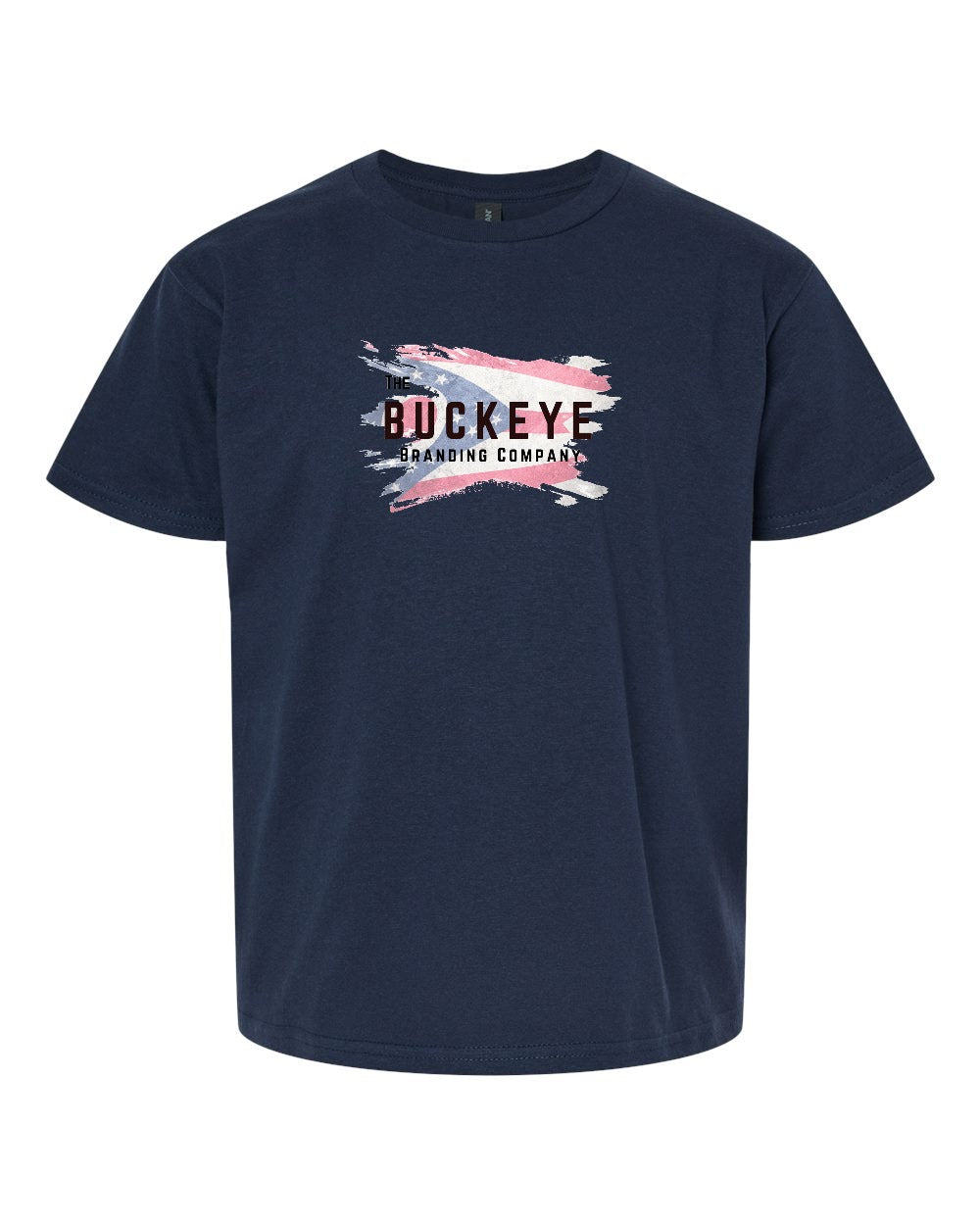 Gildan Youth Softstyle Tee in Navy with custom logo