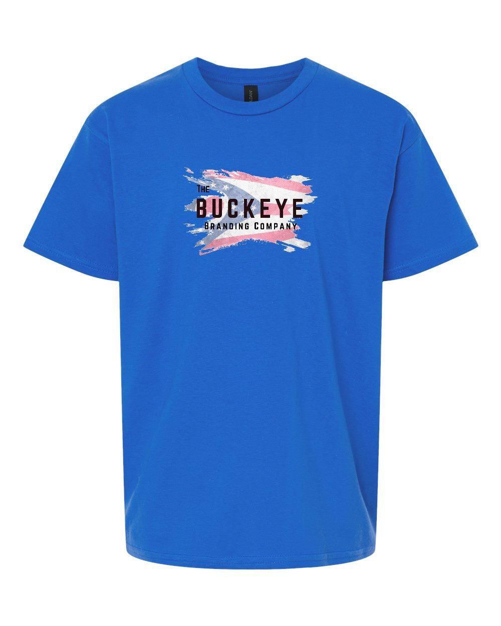 Gildan Youth Softstyle Tee in Royal with custom logo