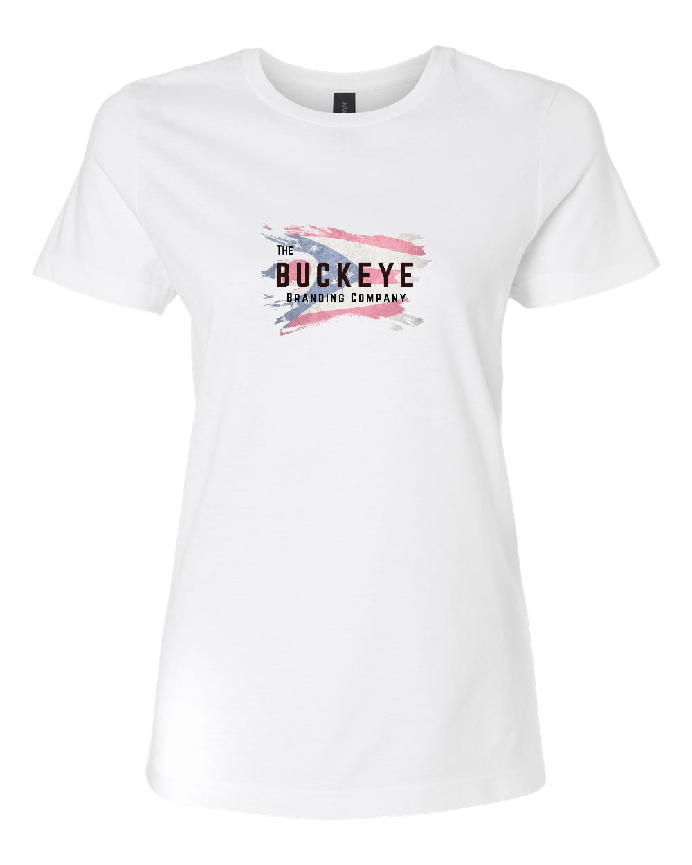 Gildan Softstyle Women's Tee in White with custom logo