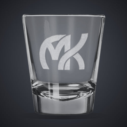 1.75 oz. Whiskey Shot Glass laser engraved with a custom logo