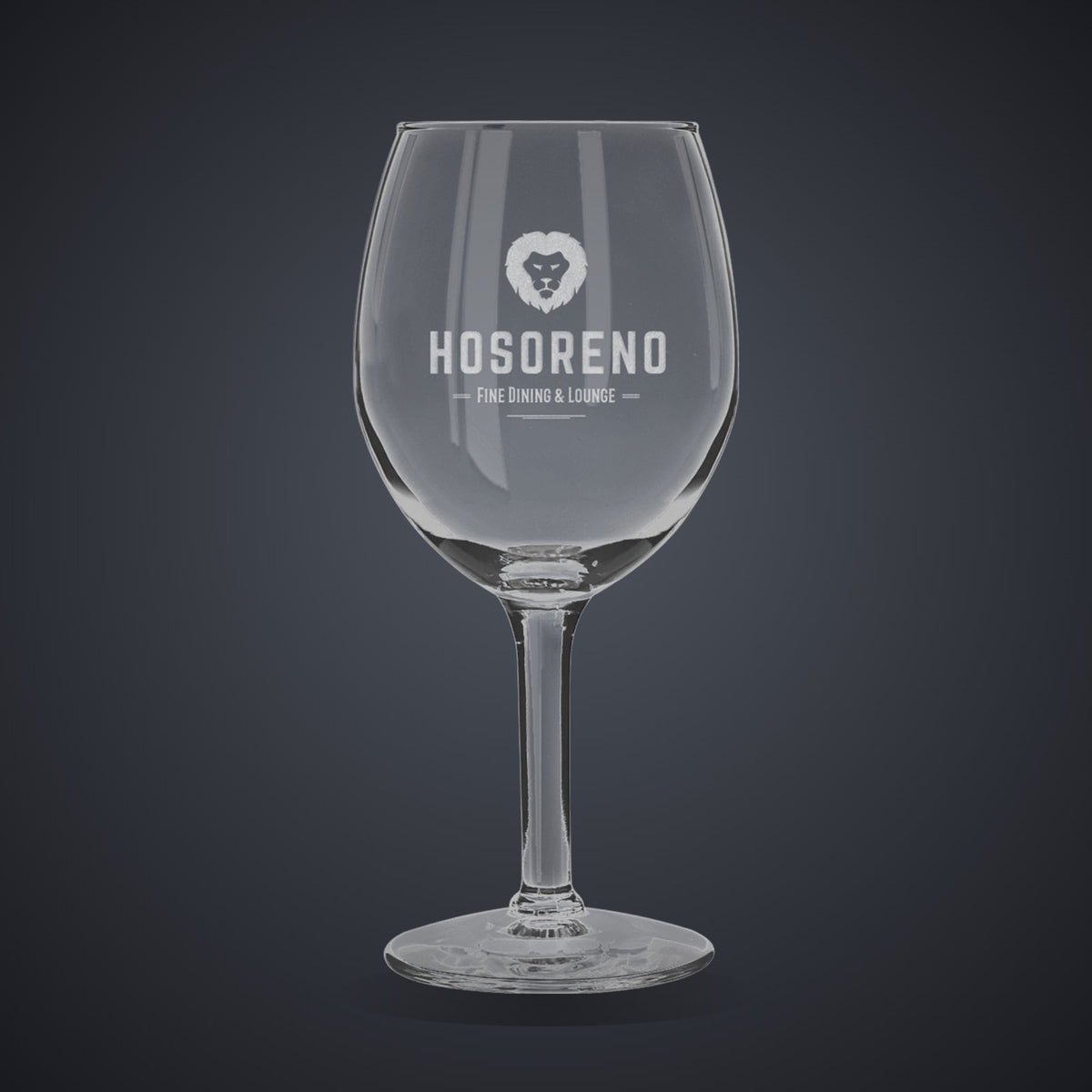 11 oz. Citation White Wine Stem Glass laser engraved with a custom logo