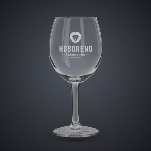 11 oz. Citation White Wine Stem Glass laser engraved with a custom logo
