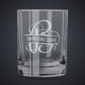 13.5 oz. Heavy Base Double Old Fashioned Glass laser engraved with a custom logo