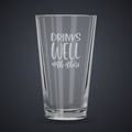16 oz. Flare Cooler Glass laser engraved with a custom logo