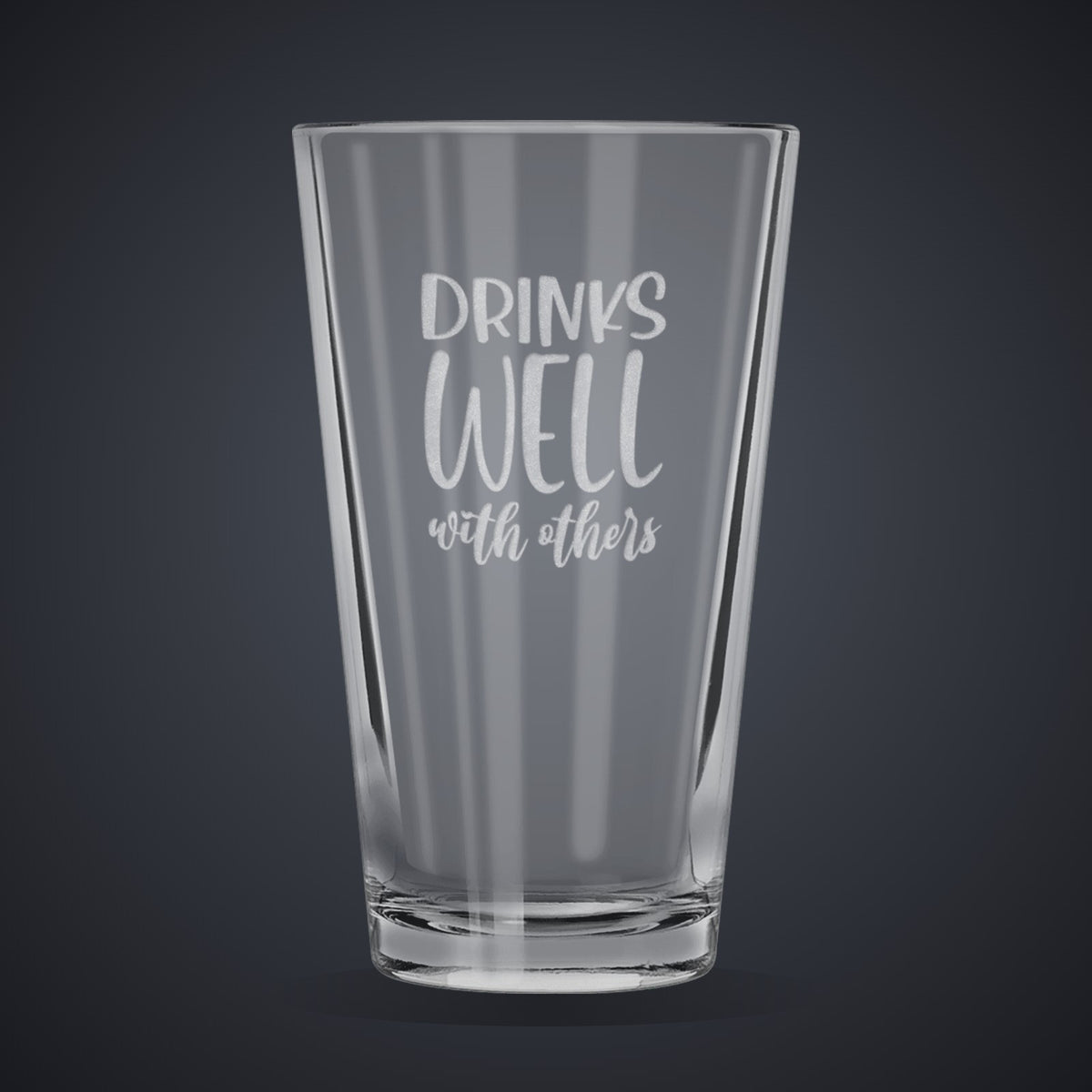 16 oz. Flare Cooler Glass laser engraved with a custom logo
