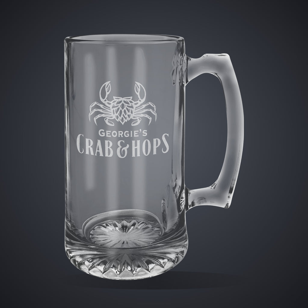25 oz. Sport Mug with Handle laser engraved with a custom logo