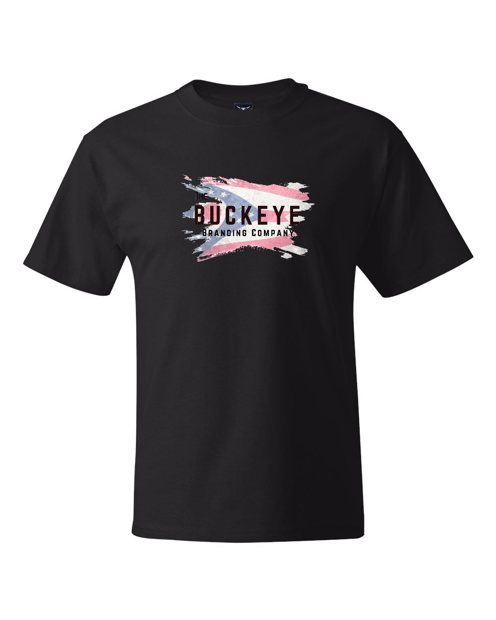 Hanes Beefy-T Heavyweight Tee in Black with custom logo