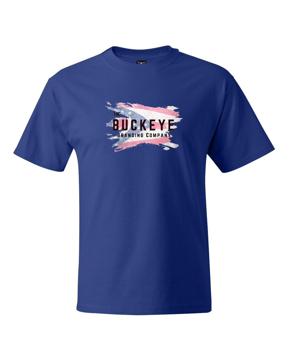Hanes Beefy-T Heavyweight Tee in Deep Royal with custom logo