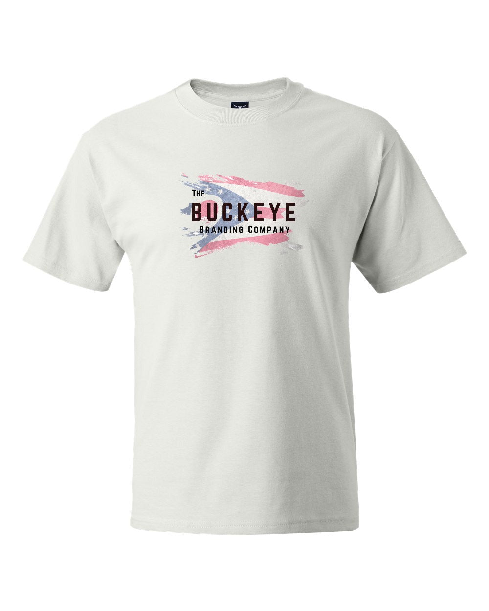 Hanes Beefy-T Heavyweight Tee in White with custom logo