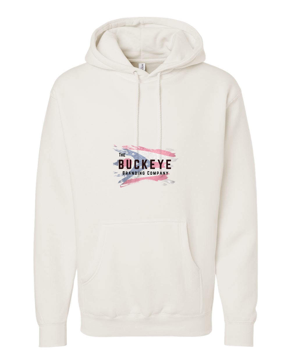 Independent Trading Heavyweight Hoodie in Bone with custom logo