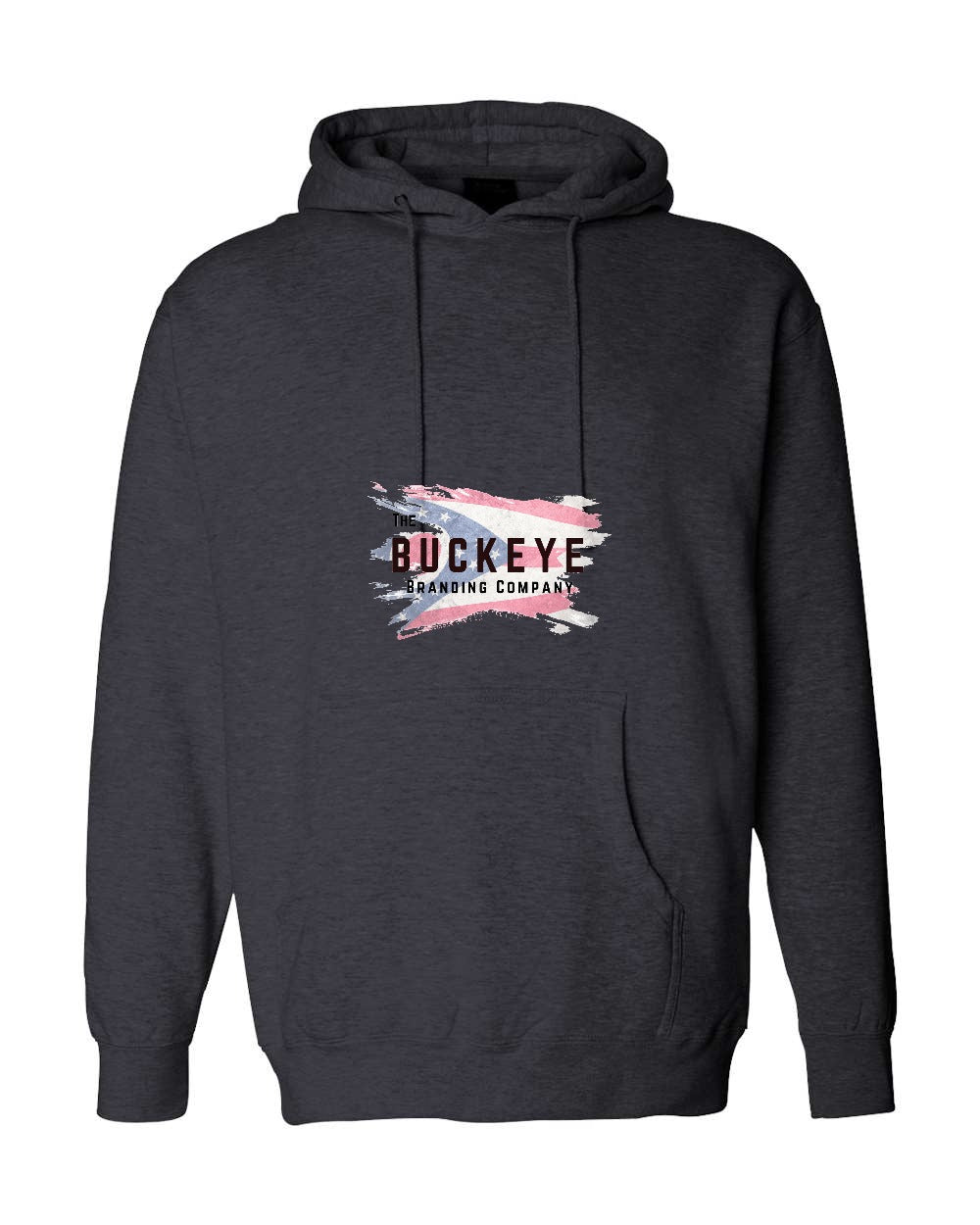 Independent Trading Heavyweight Hoodie in Charcoal Heather with custom logo