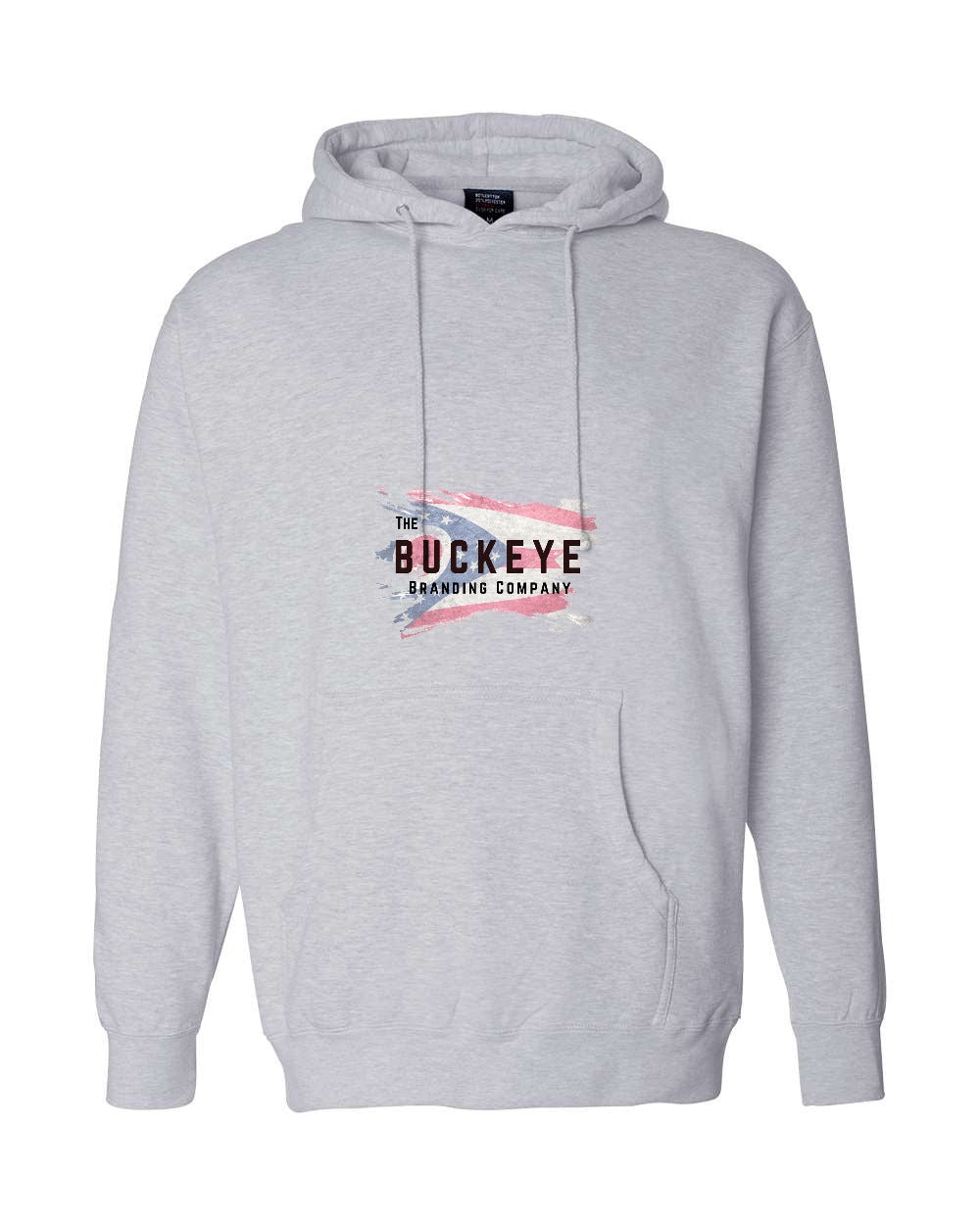 Independent Trading Heavyweight Hoodie in Grey Heather with custom logo