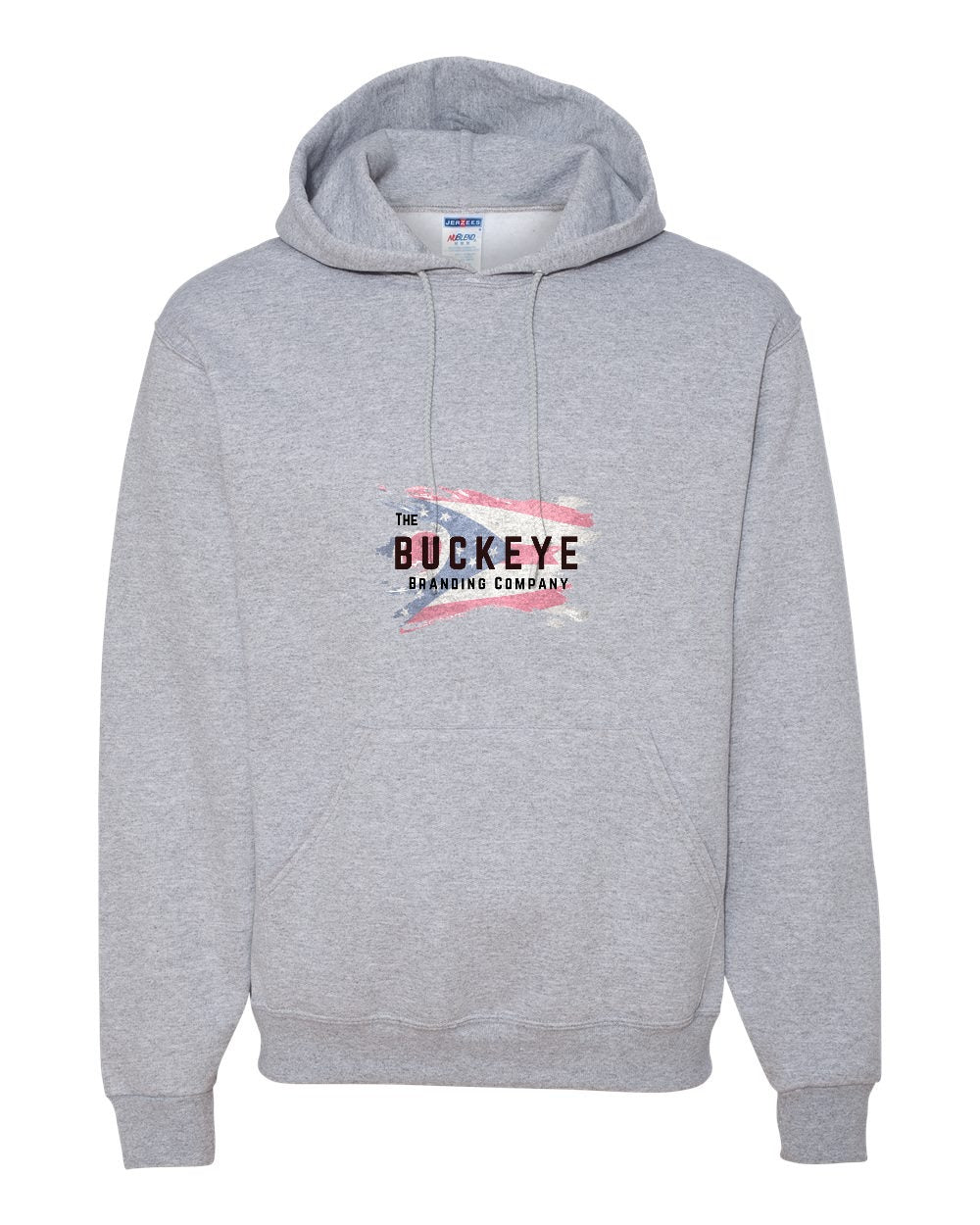 Jerzees NuBlend Hoodie in Athletic Heather with custom logo
