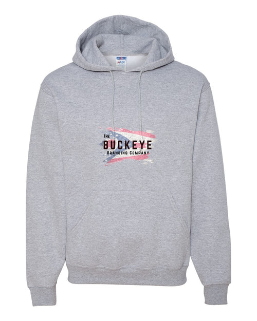 Jerzees NuBlend Hoodie in Athletic Heather with custom logo