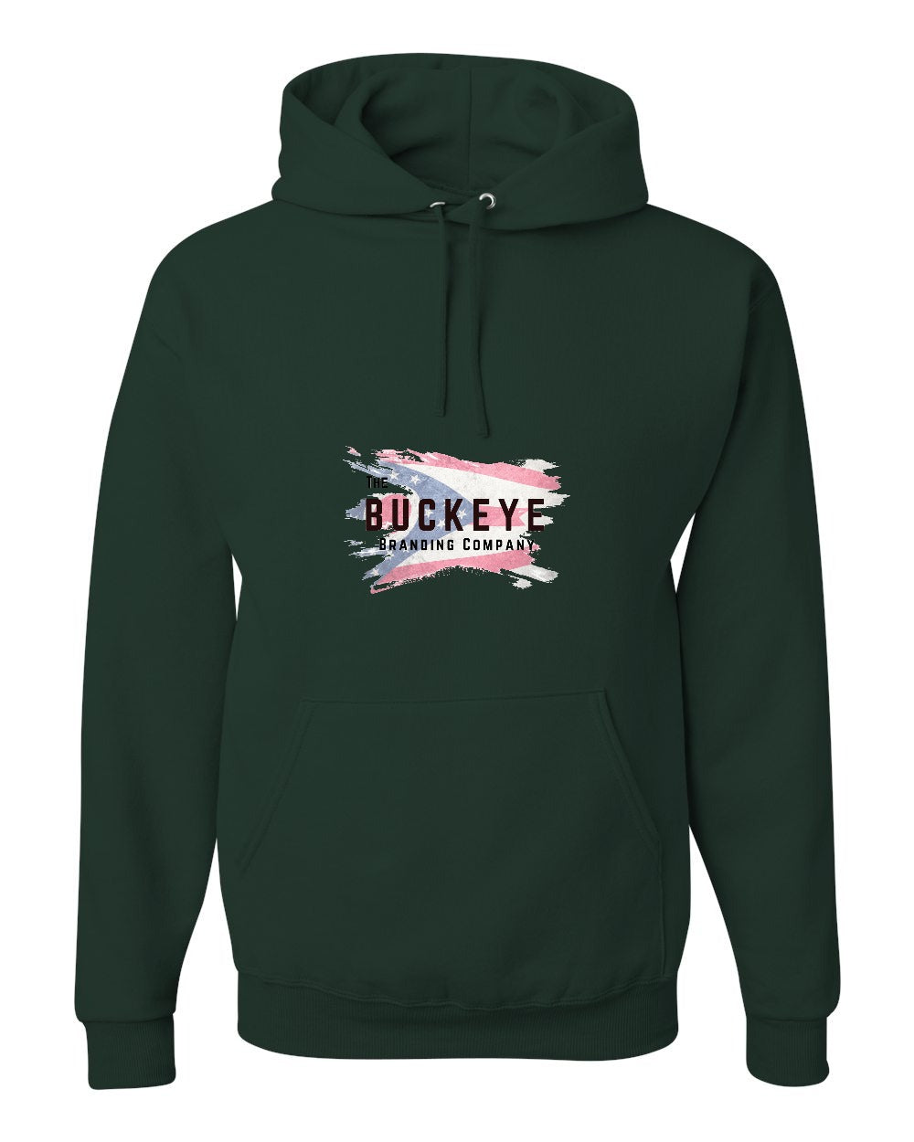 Jerzees NuBlend Hoodie in Forest Green with custom logo