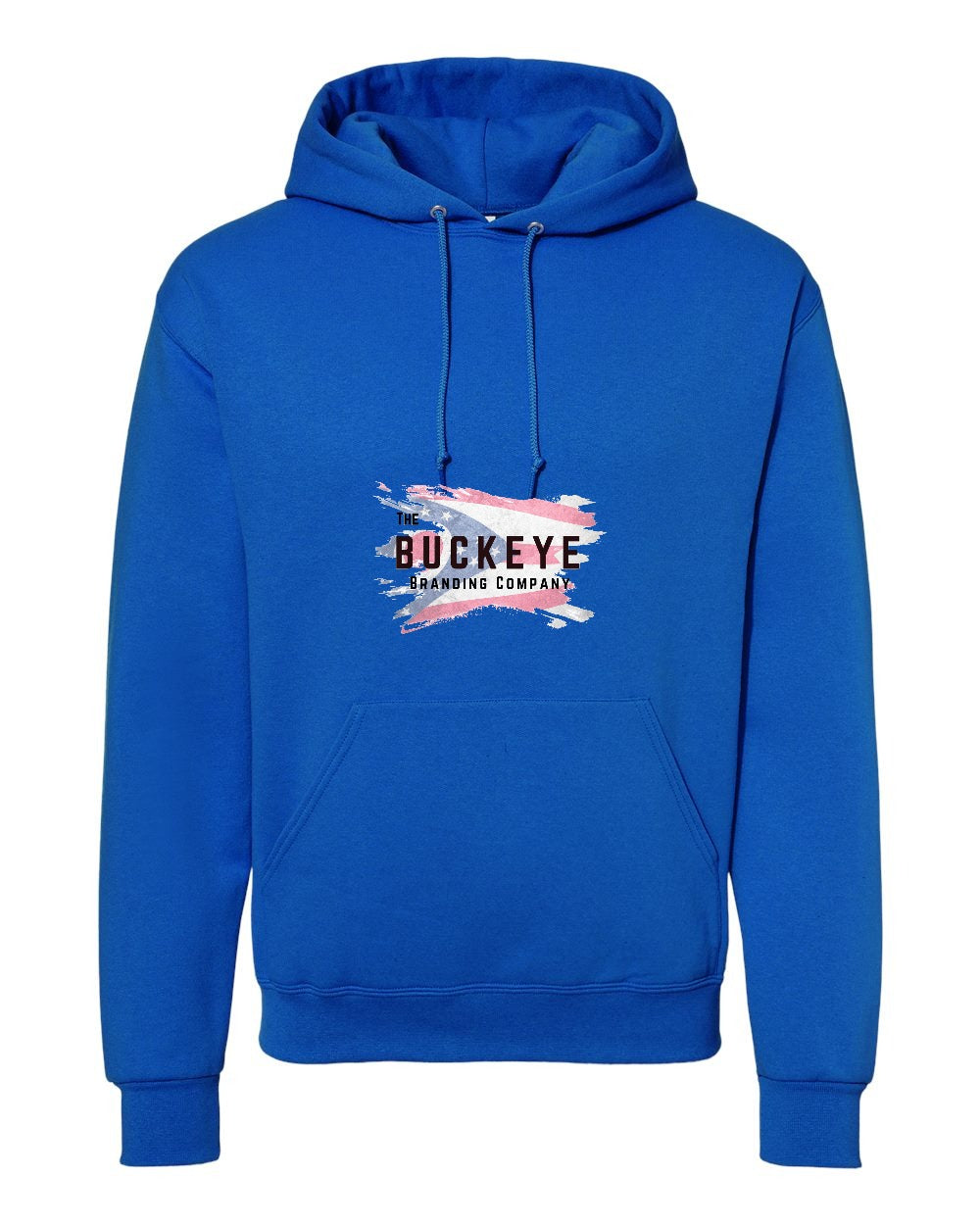 Jerzees NuBlend Hoodie in Royal with custom logo