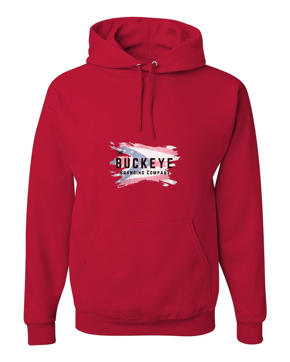 Jerzees NuBlend Hoodie in True Red with custom logo
