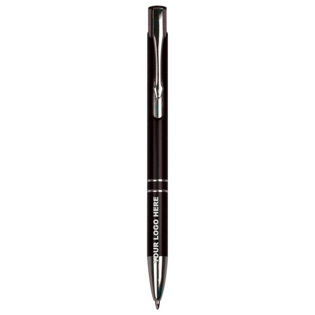 Black engraved pen with YOUR LOGO HERE placement