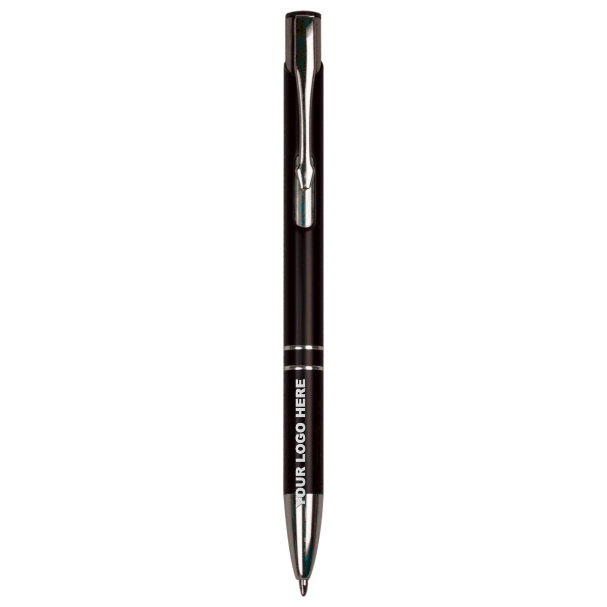 Black engraved pen with YOUR LOGO HERE placement