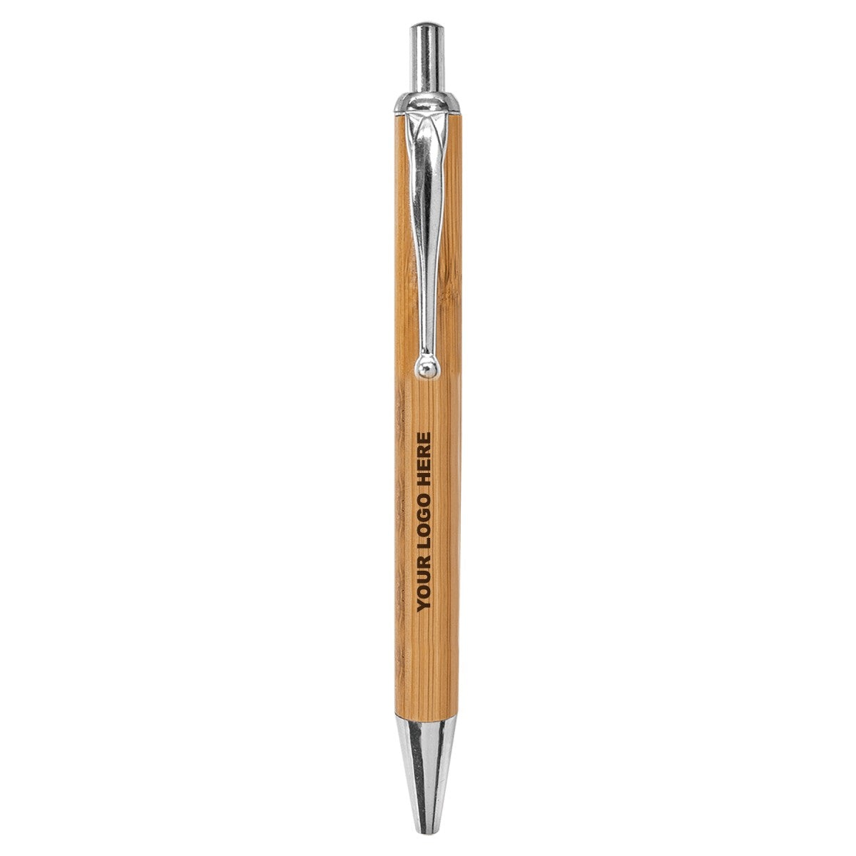 Bamboo engraved pen with YOUR LOGO HERE placement