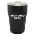 13 oz. ceramic-lined tumbler in Black with YOUR LOGO HERE engraving placement