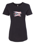 Next Level Women's Ideal Crop Tee in Black with custom logo