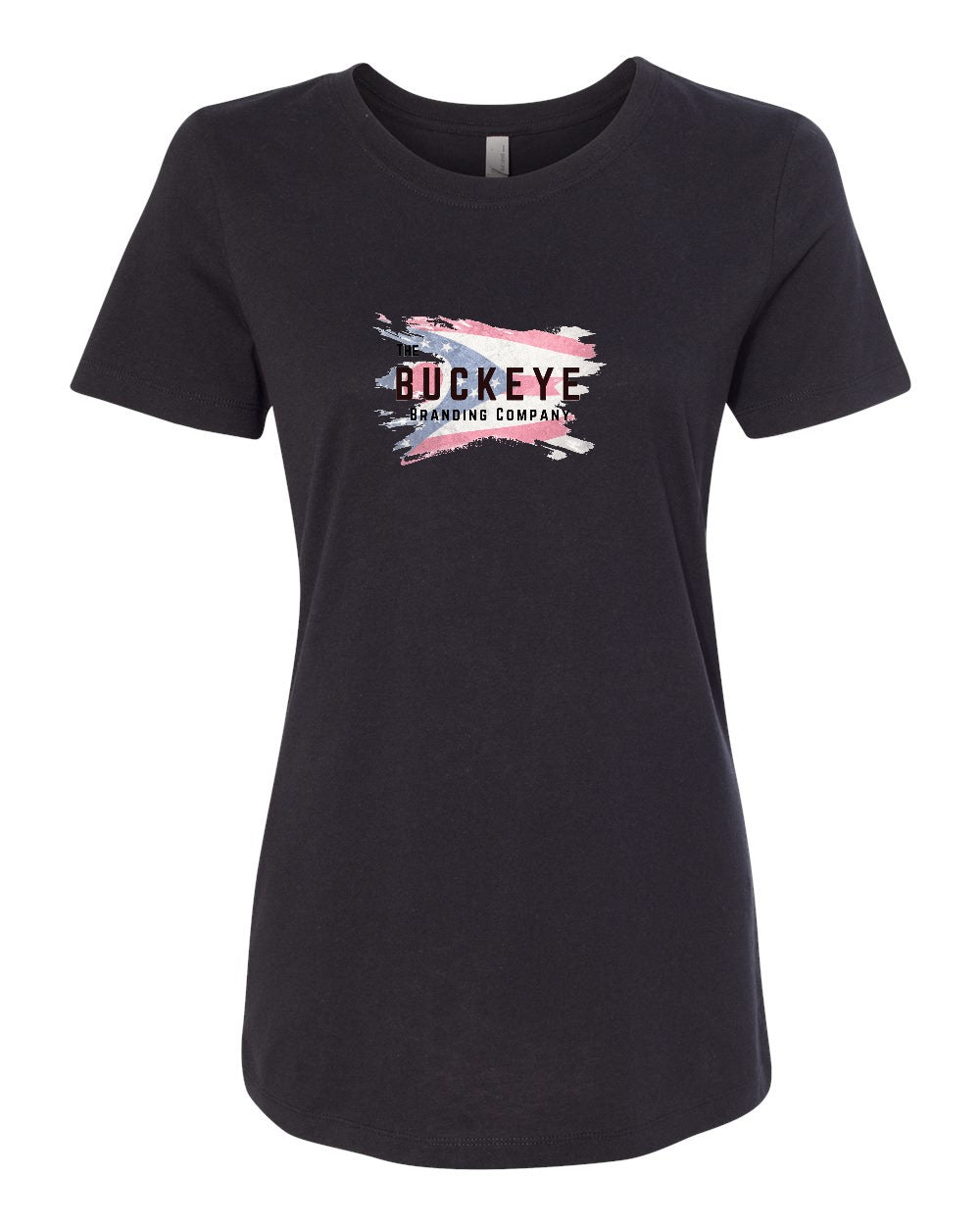 Next Level Women's Ideal Crop Tee in Black with custom logo