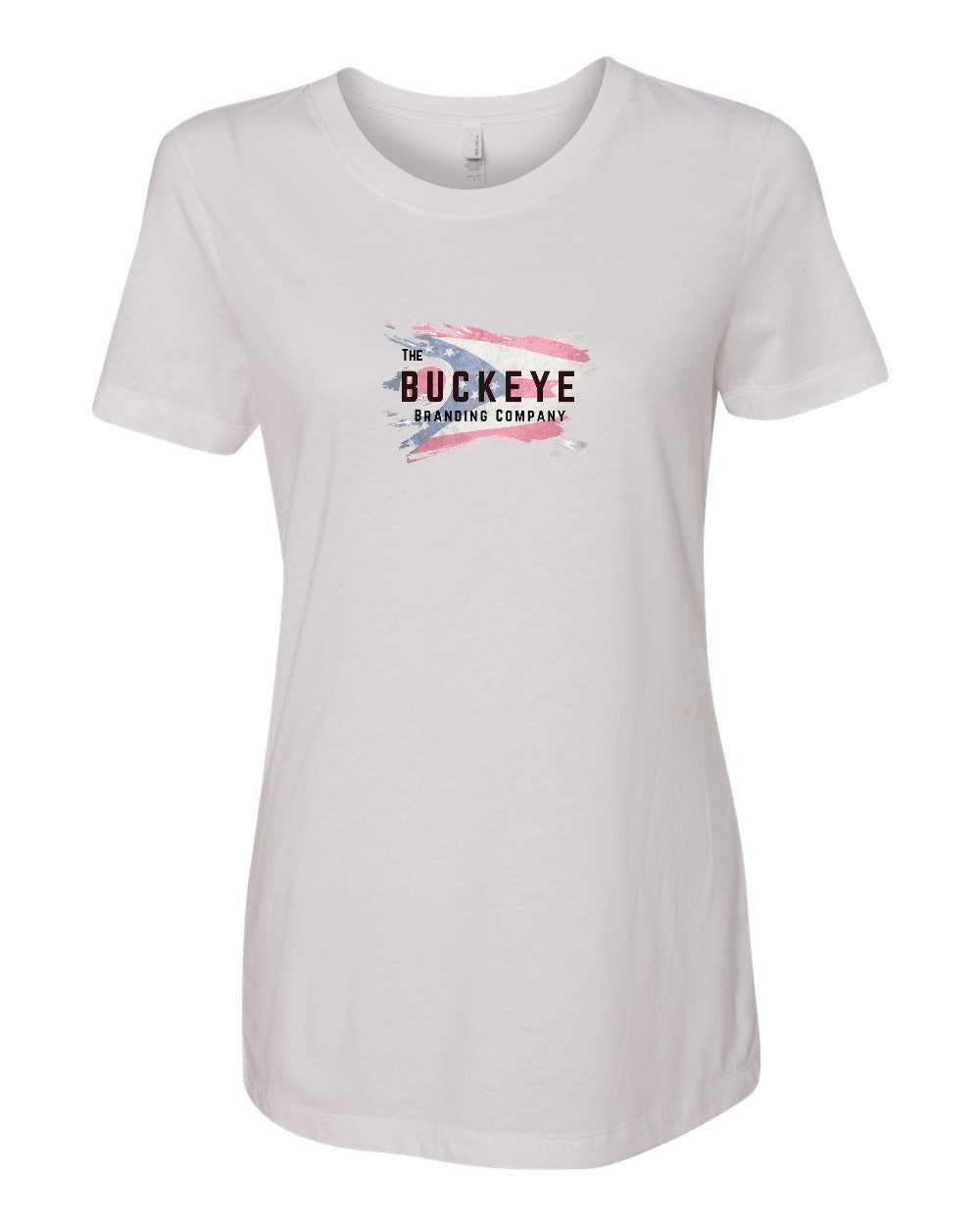 Next Level Women's Ideal Crop Tee in White with custom logo