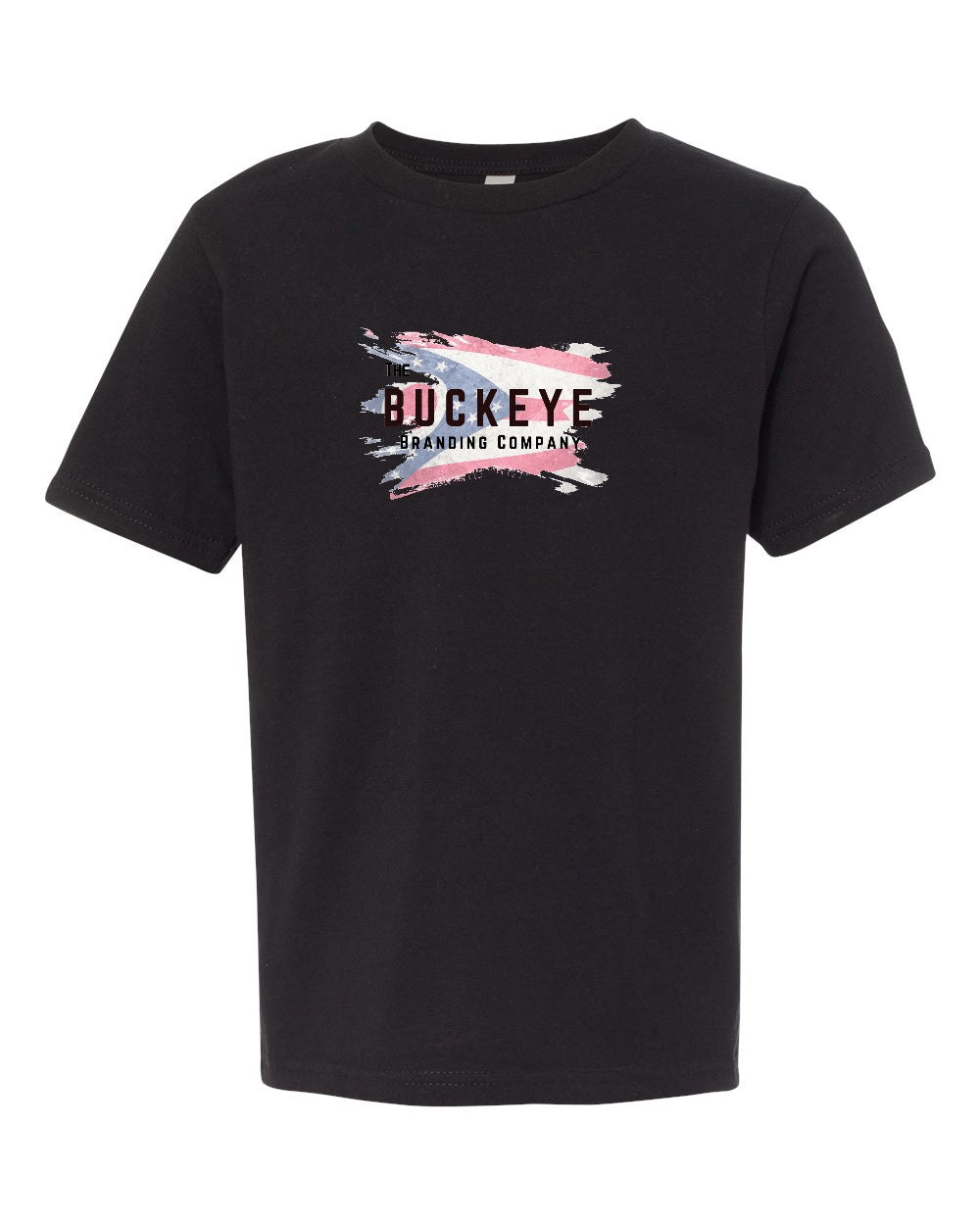 Next Level Youth Cotton Tee in Black with custom logo