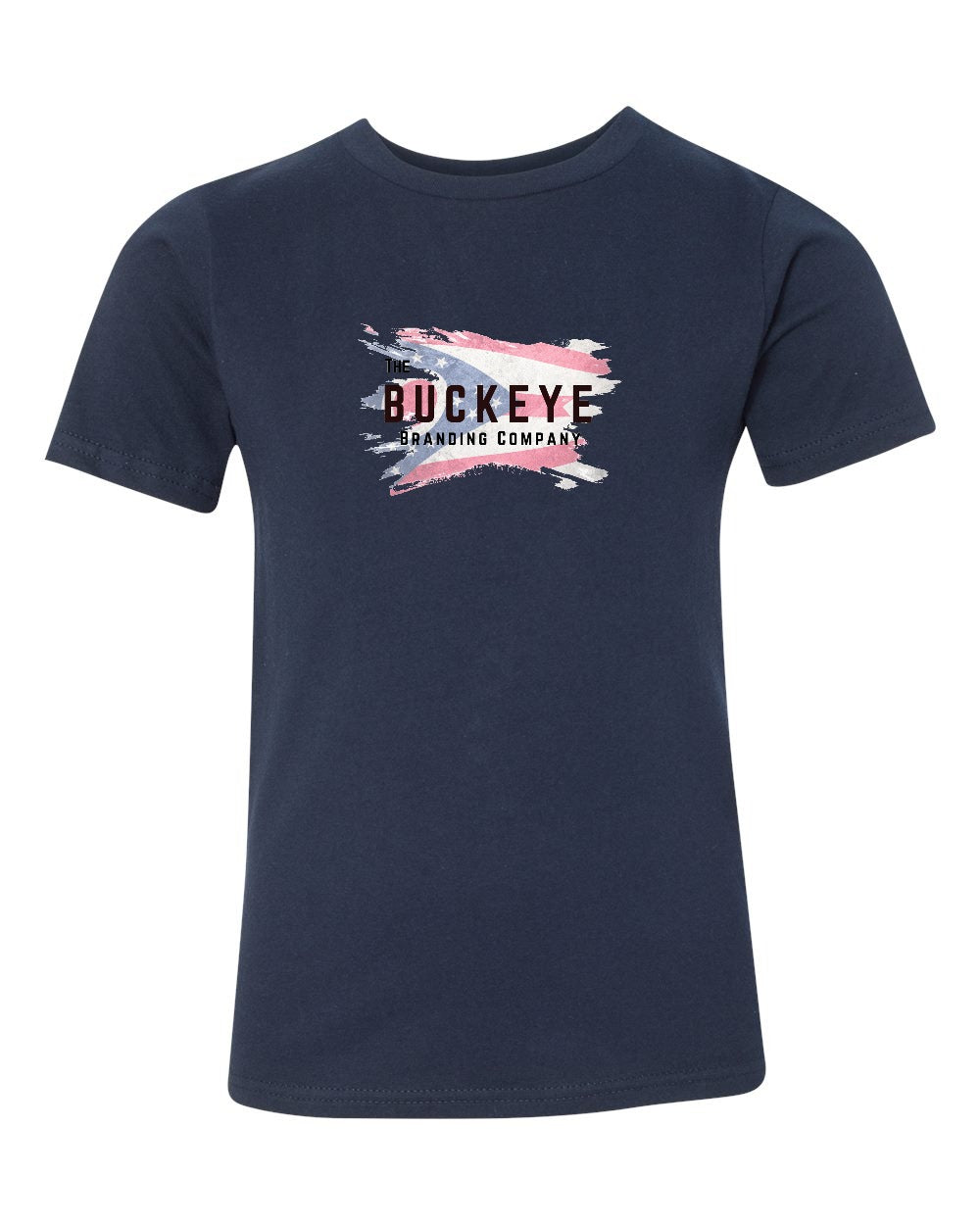 Next Level Youth Cotton Tee in Midnight Navy with custom logo