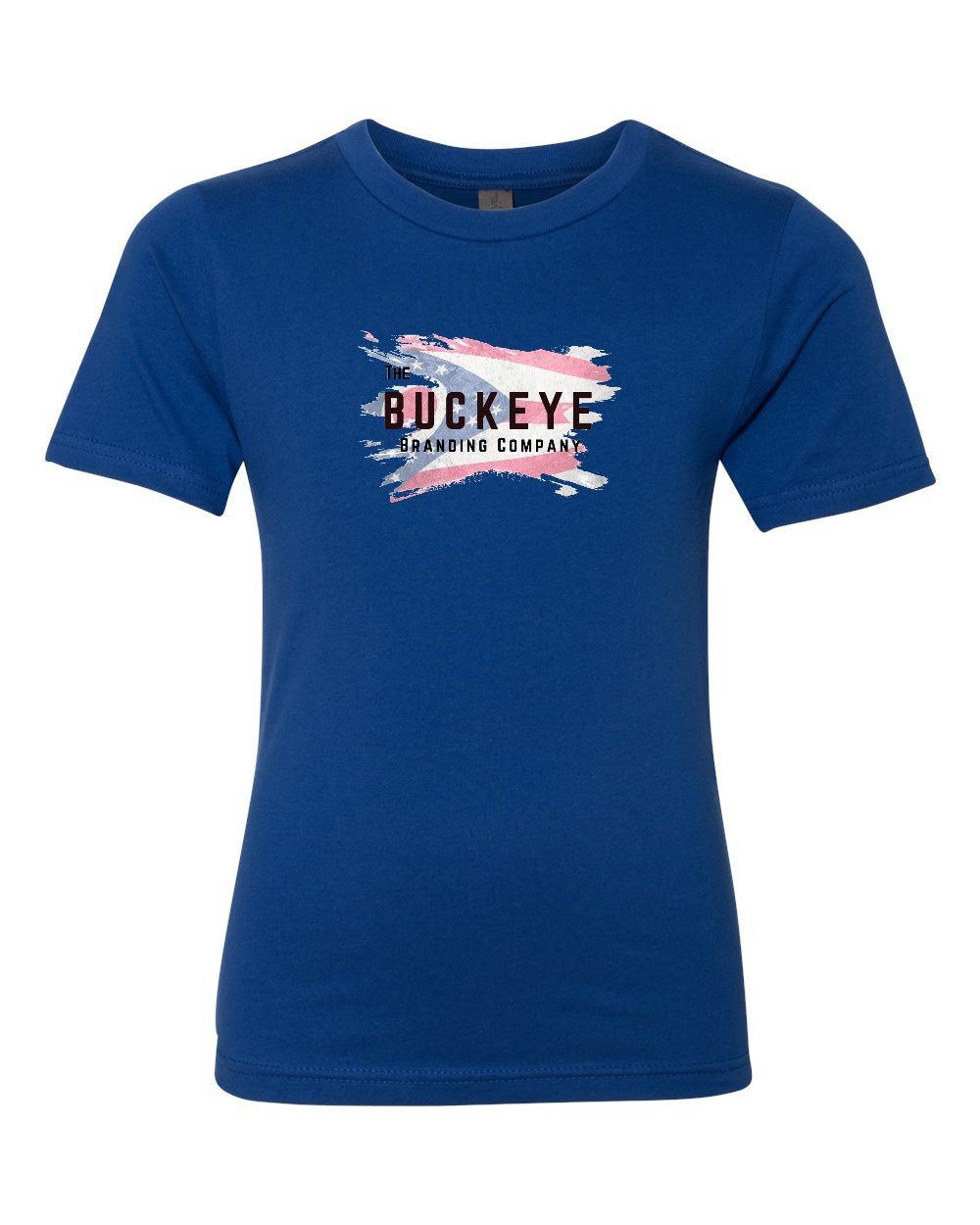 Next Level Youth Cotton Tee in Royal with custom logo
