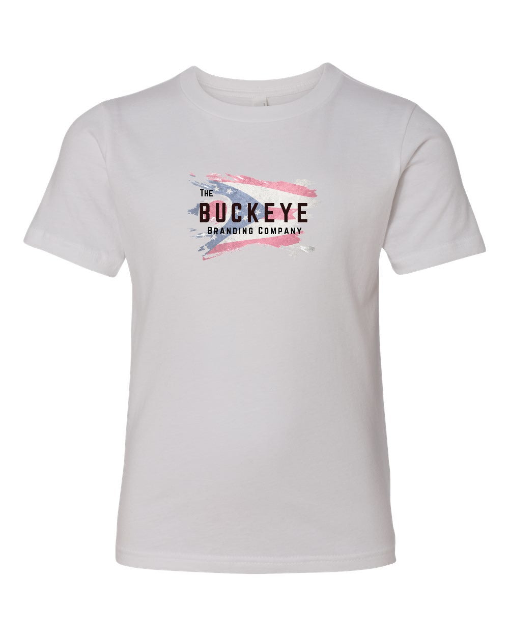 Next Level Youth Cotton Tee in White with custom logo